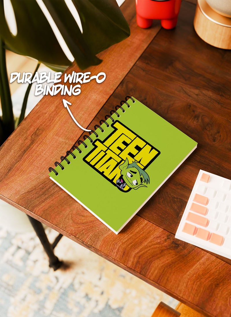 LOUD UNIVERSE Teen Titans Jar The Teen Titans Lined Writing Journal Beast Boy Wirebound Spiral Notebook Anime American Anime Manga Series- - Image 3