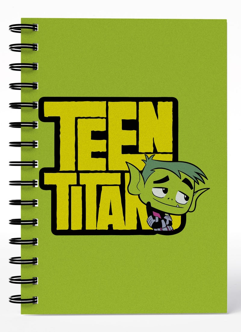 LOUD UNIVERSE Teen Titans Jar The Teen Titans Lined Writing Journal Beast Boy Wirebound Spiral Notebook Anime American Anime Manga Series- - Image 1
