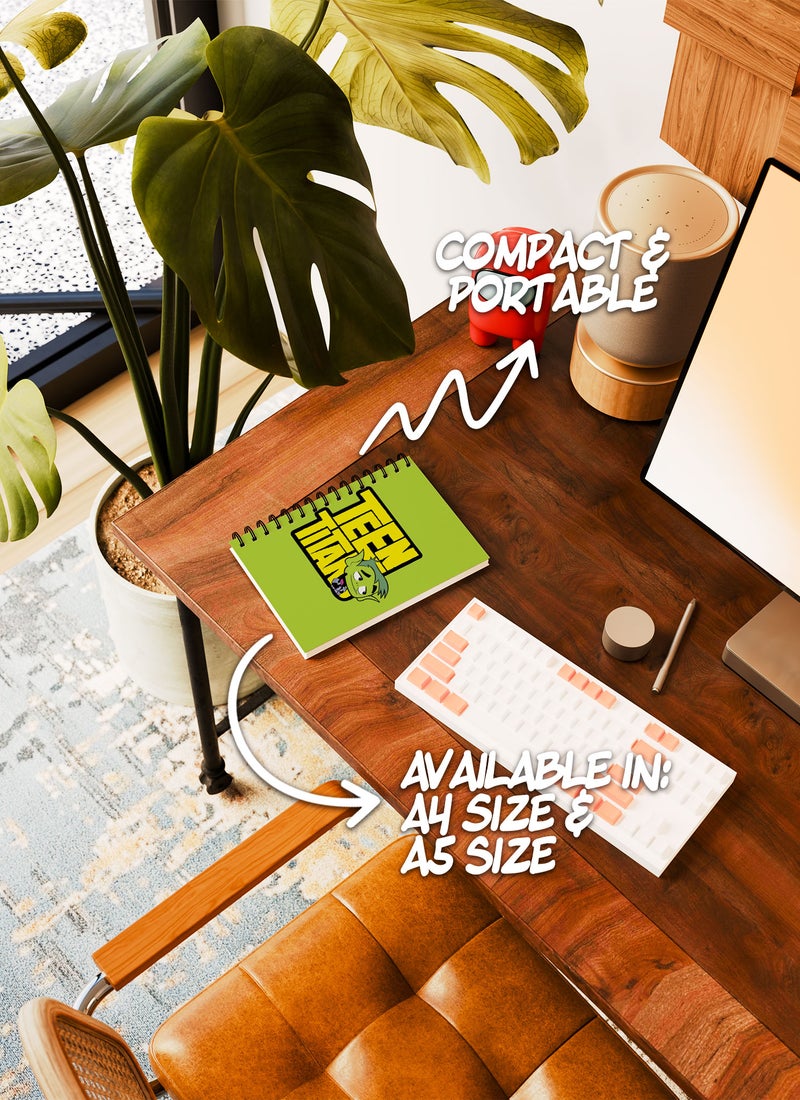 LOUD UNIVERSE Teen Titans Jar The Teen Titans Lined Writing Journal Beast Boy Wirebound Spiral Notebook Anime American Anime Manga Series- - Image 5