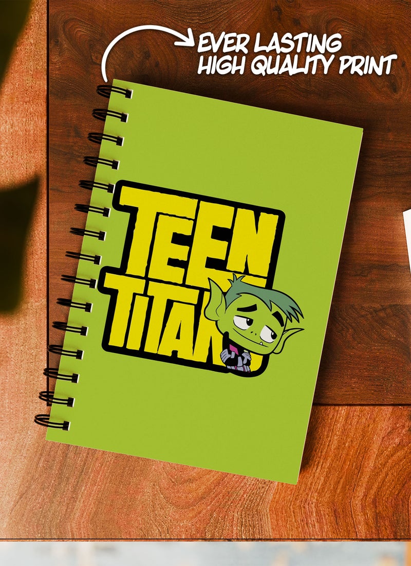 LOUD UNIVERSE Teen Titans Jar The Teen Titans Lined Writing Journal Beast Boy Wirebound Spiral Notebook Anime American Anime Manga Series- - Image 2