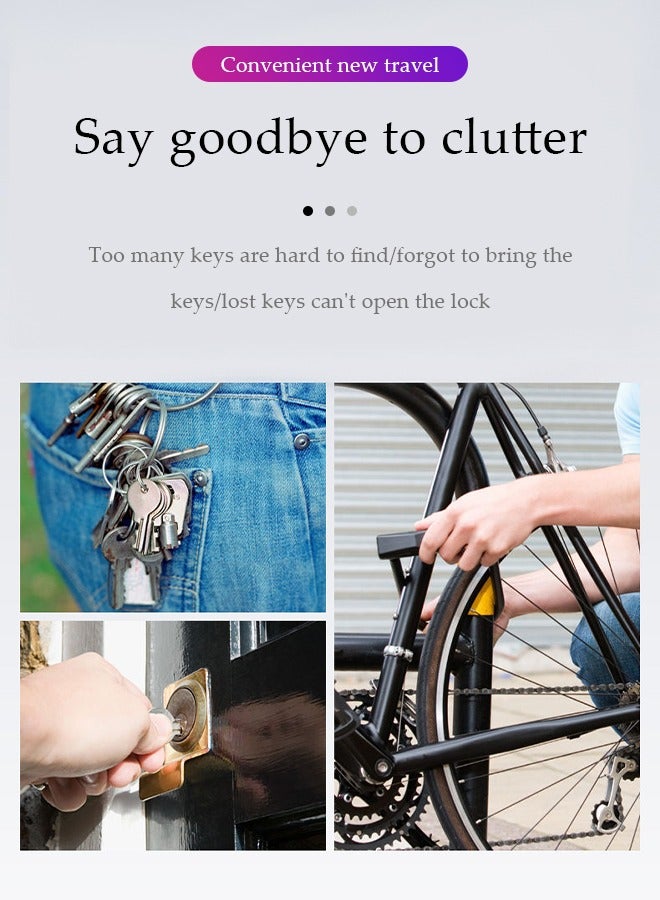 DUNISO Bike Chain Lock, 5 position combination heavy duty anti theft password lock, pressure and shear resistant, waterproof and rust proof, 6mm thick, suitable for motorcycles, bicycles  and electric scooters, 60cm - Image 5