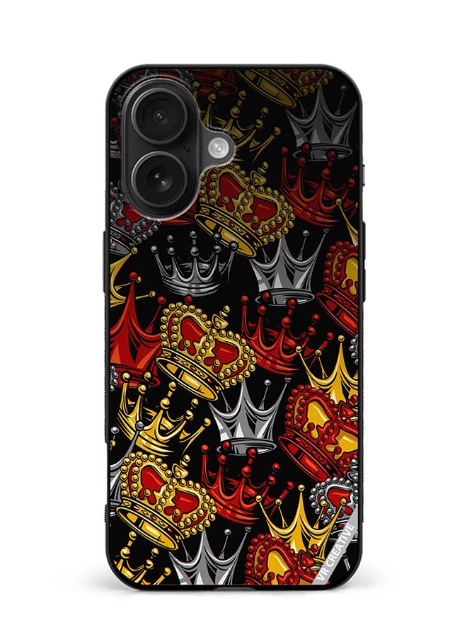 VR CREATIVE Protective Case Cover For Apple iPhone 16 King And Queen Design Multicolour