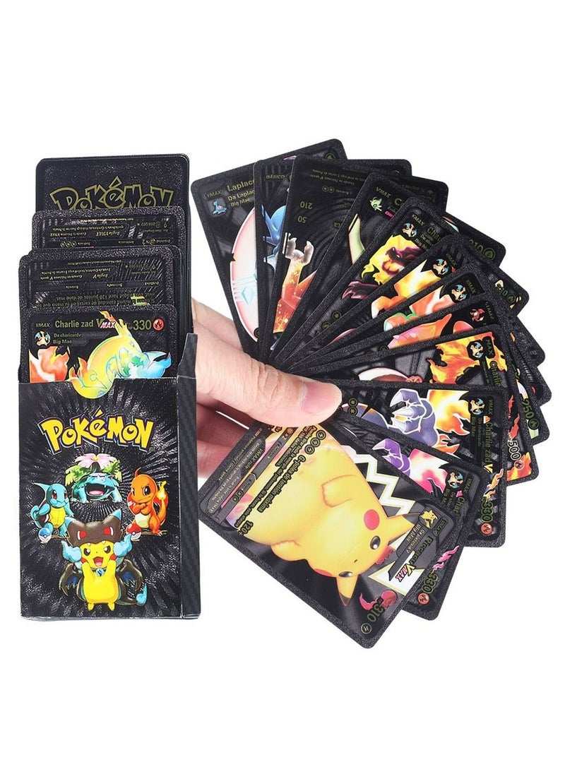 Pokemon - Black Pokemon Cards Set (55 pcs) - Including Vmax Rares V Series GX EX Rares Charizard Common Cards ( Random pic on cards box cover) - Image 1