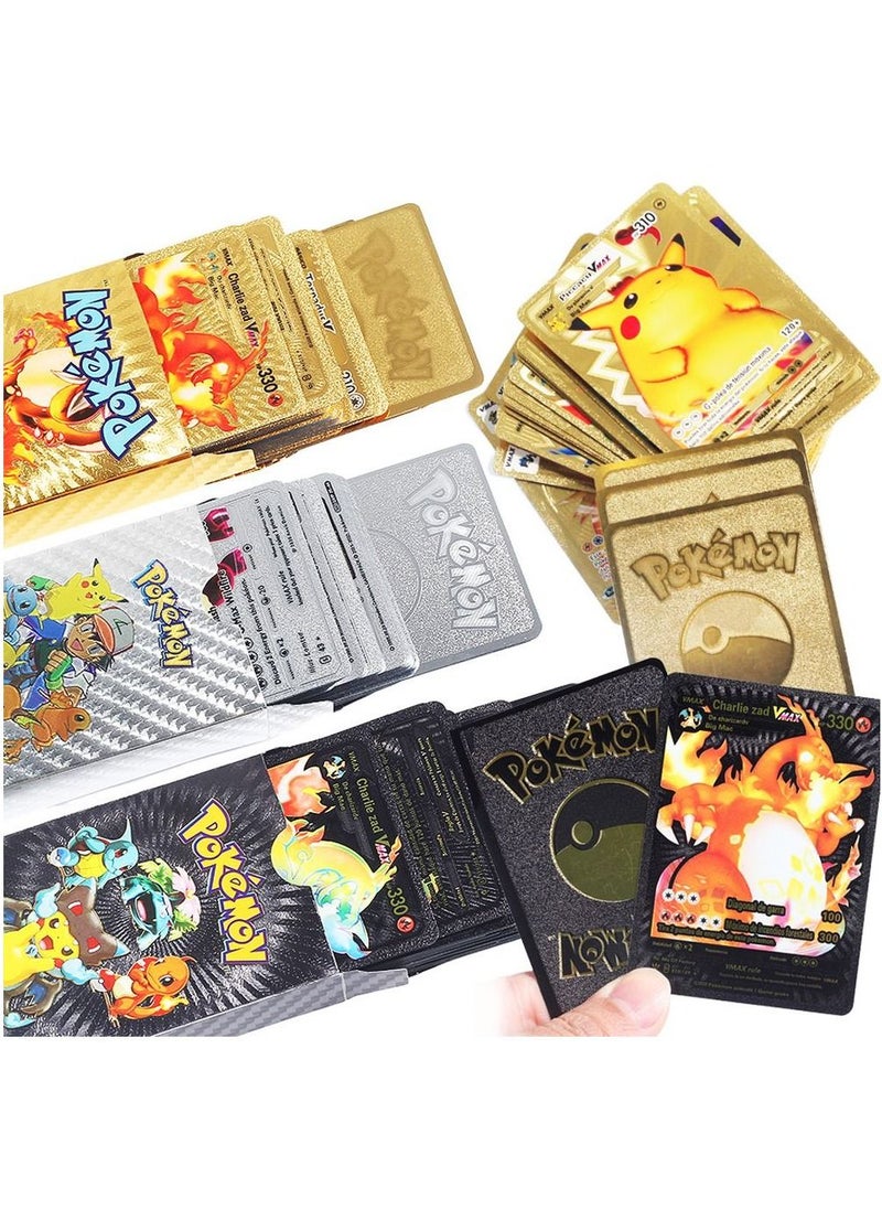 Pokemon - Black Pokemon Cards Set (55 pcs) - Including Vmax Rares V Series GX EX Rares Charizard Common Cards ( Random pic on cards box cover) - Image 1