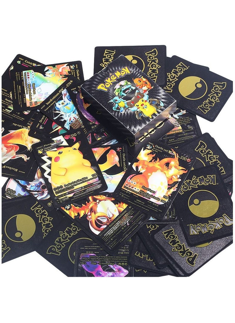 Pokemon - Black Pokemon Cards Set (55 pcs) - Including Vmax Rares V Series GX EX Rares Charizard Common Cards ( Random pic on cards box cover) - Image 1