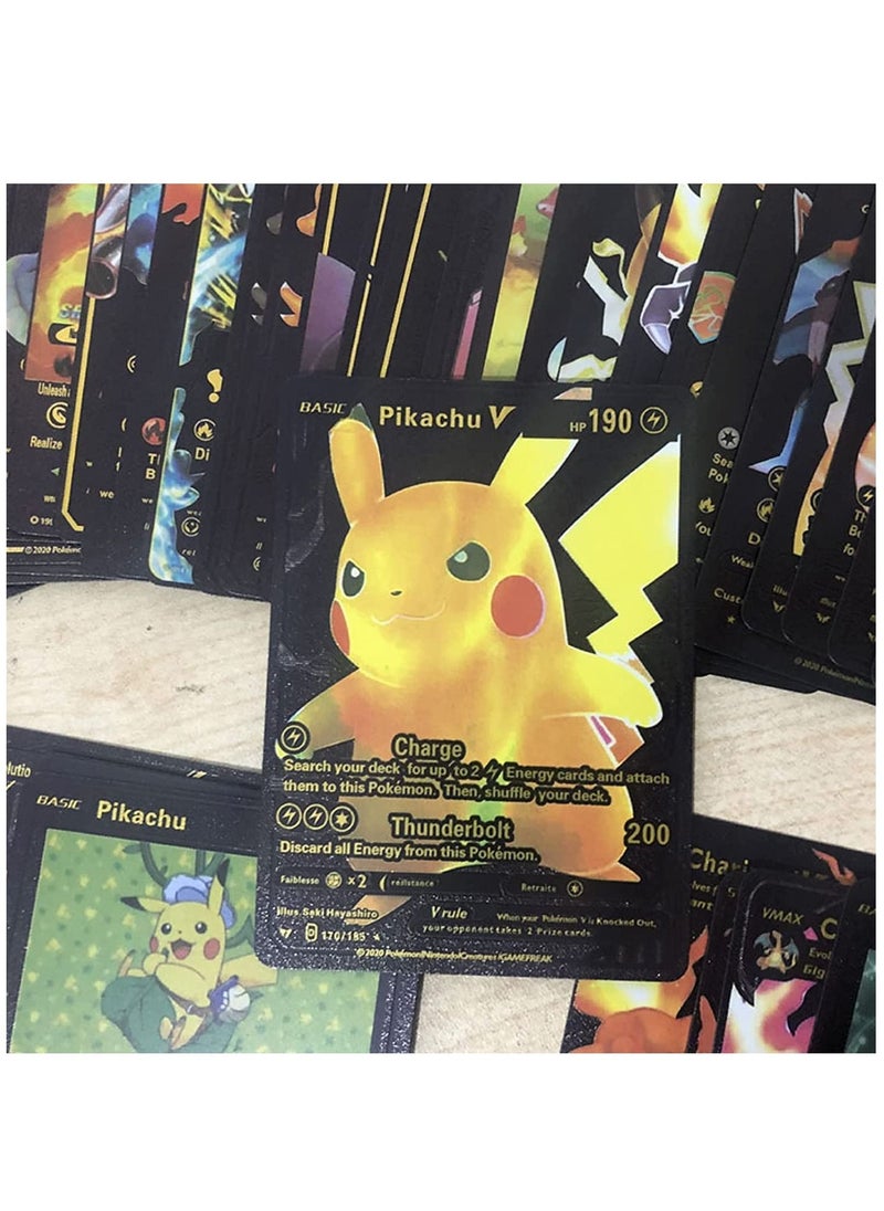 Pokemon - Black Pokemon Cards Set (55 pcs) - Including Vmax Rares V Series GX EX Rares Charizard Common Cards ( Random pic on cards box cover) - Image 1