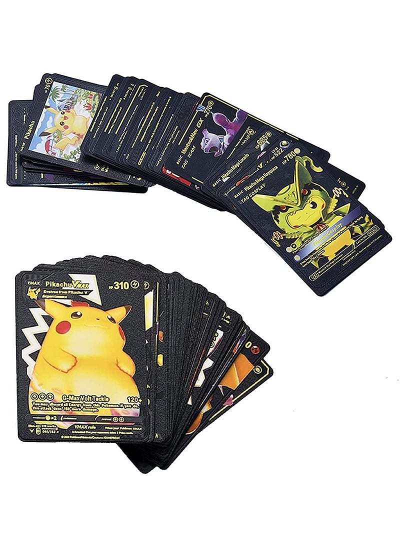 Pokemon - Black Pokemon Cards Set (55 pcs) - Including Vmax Rares V Series GX EX Rares Charizard Common Cards ( Random pic on cards box cover) - Image 1