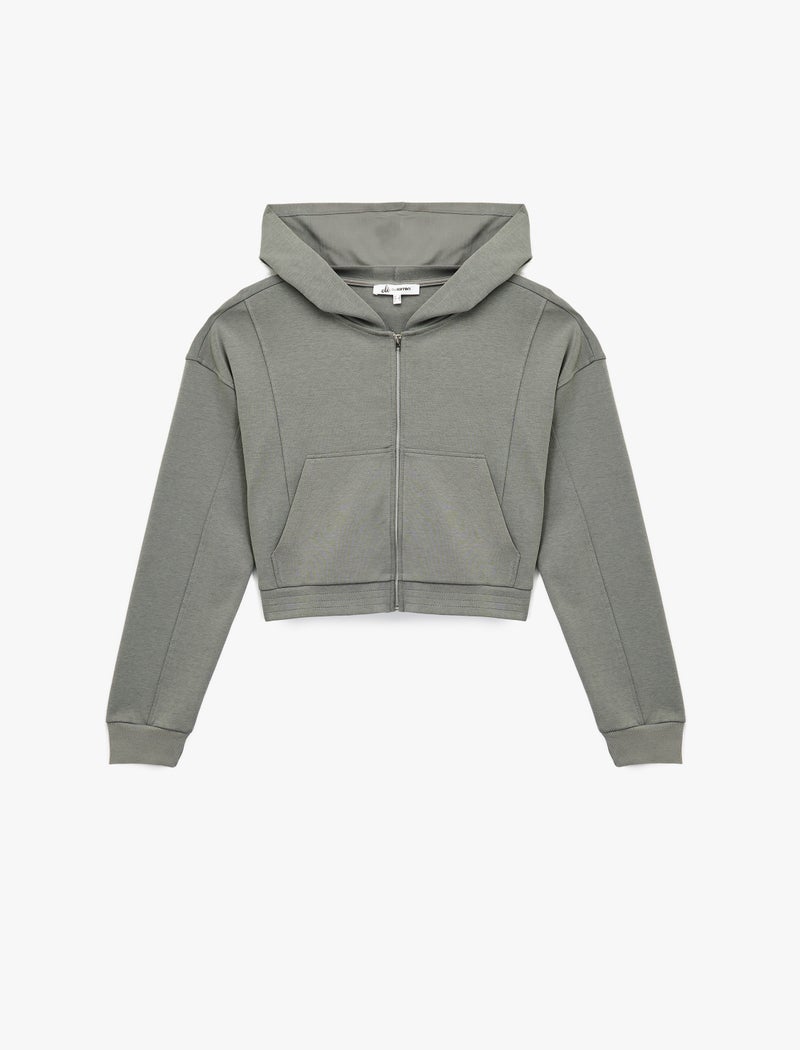 KOTON Crop Sweatshirt - Image 1