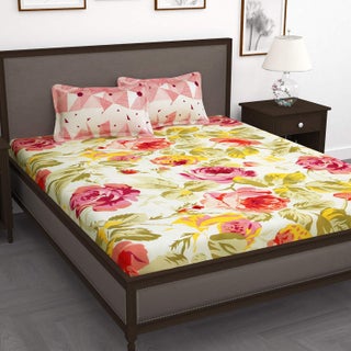 Story@Home 210 TC 100% Cotton Double King Size Bedsheet with 2 Pillow Covers (Pink & White) - pzsku/Z619A16A11A2603753939Z/45/1743736568/30e886a3-10da-49e5-bfa8-ee5e46cc3dc8
