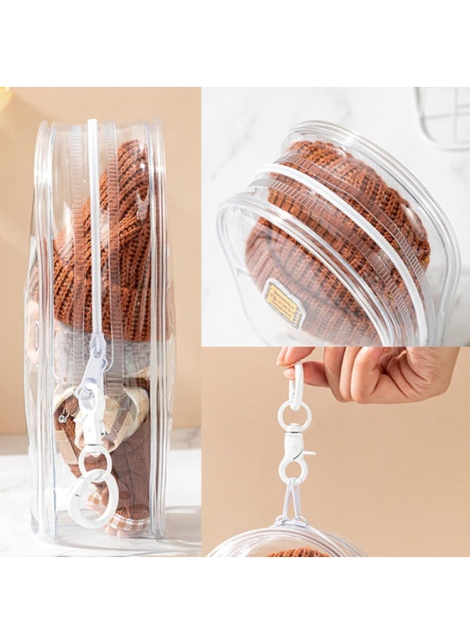 BRIXSPARK Clear Bag Keychain For Labubu Plush Doll,Hanging Display Case,Protective Case,Plastic PVC Storage Box (Clear Bag)  - Image 2