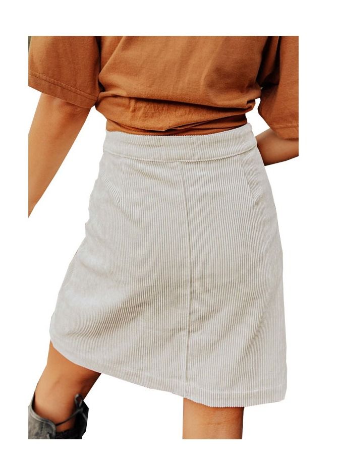 Loquat New Corduroy High-waisted Fashion  Short Skirt  - Image 2