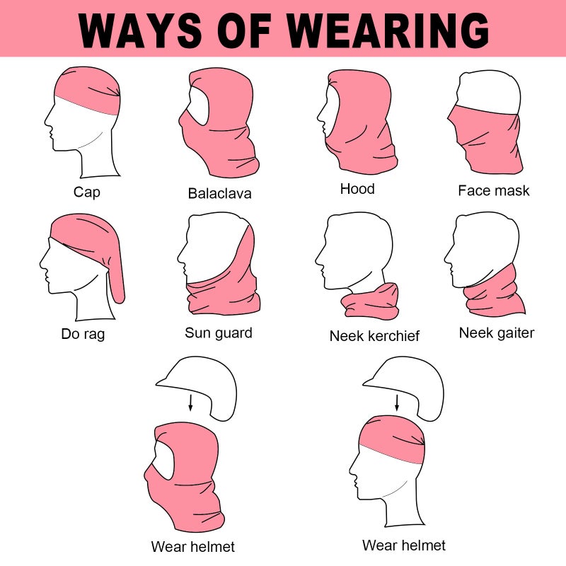 xipixiao 2Pcs Multi-Purpose Full Face Cover Ski Mask Balaclava Shiesty Unisex Summer Cooling Hood Cap Neck Gaiter Windproof UV Protector Lightweight for Outdoor Sports Motorcycle Snowboard - Image 3