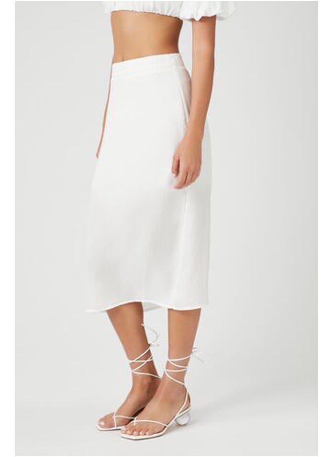FOREVER 21 - Satin Vented Midi Skirt - Image 1