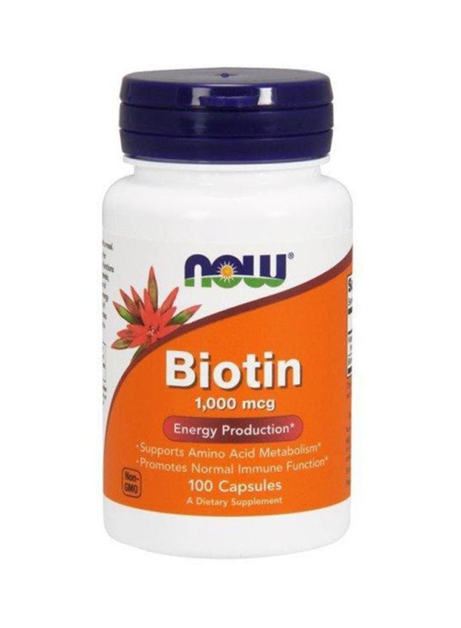 Now Foods Biotin 1000 Mcg -100 Capsules - Image 1