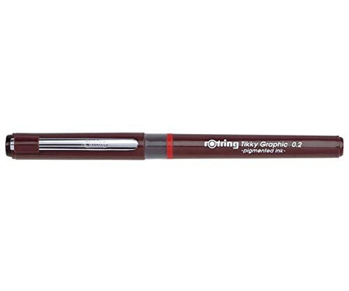 rOtring Tikky Fine Liner Fiber Tip Graphic Pen, 0.2 mm, Black Ink (1904752) - Image 3