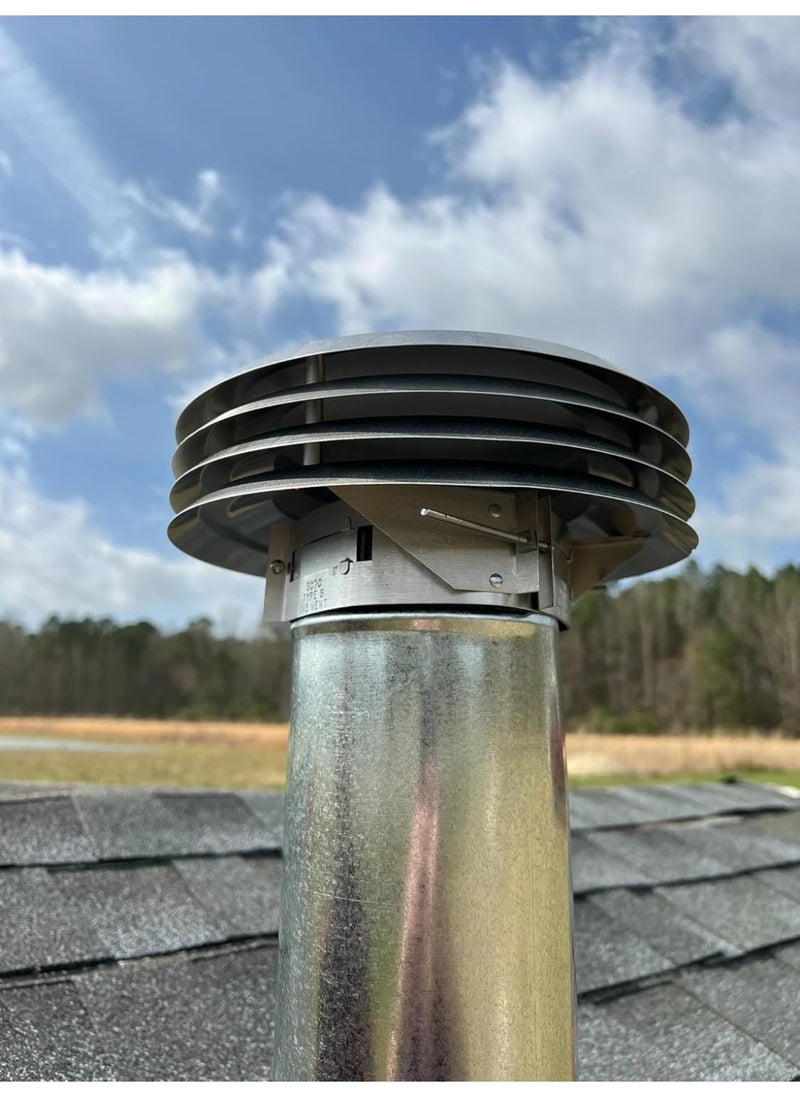 Master Flow GAF Master Flow 5 in. to 7 in. Aluminium Versa Cap with Adjustable Clamp Design - Heavy Duty Aluminium Construction - 5070  - Image 4