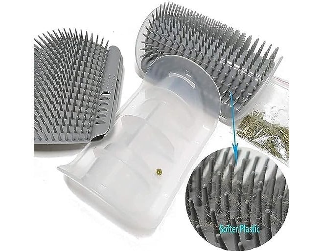 Pups&Pets Cat Self Groomer Wall Corner Groomers Soft Grooming Brush Massage Combs for Short Long Fur Cats, Softer Massager Toy for Kitten Puppy (Cat Brush, Multicolor) - Image 4