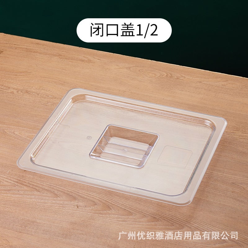 Serving Box, Portion Basin, Malatang Dish Display Box, Dish Selection, Drop-Resistant, Heat-Resistant, Transparent Plastic Pc Flip-Top Seasoning Box - Image 1