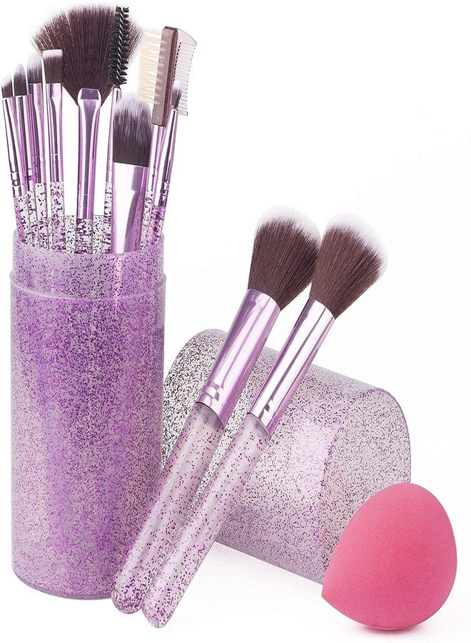 AVTY Makeup Brushes - 12 Pcs Makeup Brush Sets for Foundation Eyeshadow Eyebrow Eyeliner Blush Powder Concealer Contour Shadows with Case - Image 1