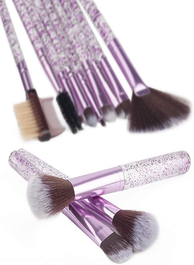 AVTY Makeup Brushes - 12 Pcs Makeup Brush Sets for Foundation Eyeshadow Eyebrow Eyeliner Blush Powder Concealer Contour Shadows with Case - Image 3