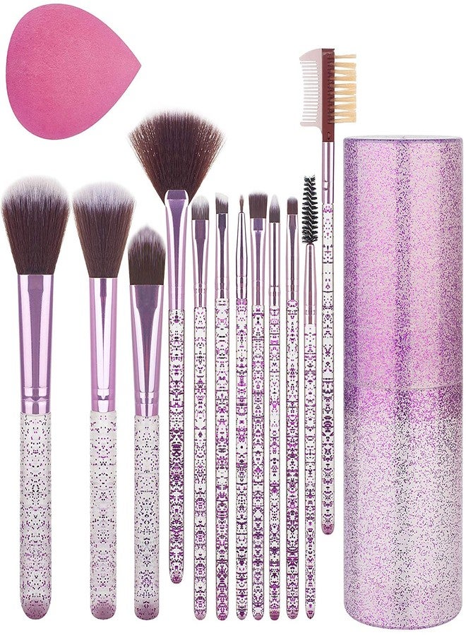 AVTY Makeup Brushes - 12 Pcs Makeup Brush Sets for Foundation Eyeshadow Eyebrow Eyeliner Blush Powder Concealer Contour Shadows with Case - Image 2