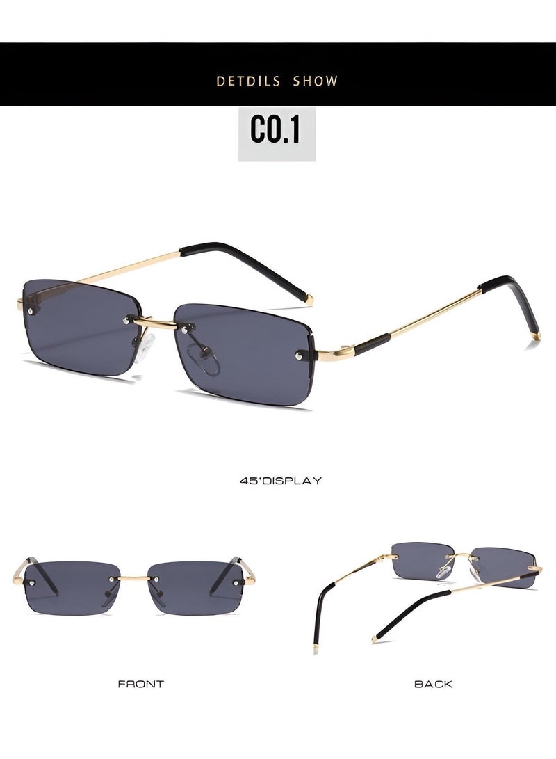 RITY Men & Women Sunglasses with Elegant Metal Frame and Polarized Lenses | Full UV Protection | Luxury Fashion Eyewear for Driving, Travel, Beach & Outdoor Activities | Stylish & Lightweight Design - Image 5