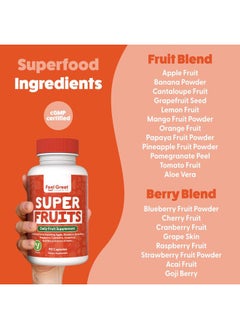 Feel Great 365 Feel Great Fruit and Vegetable Supplements | 20+ Super Reds & Greens for Natural Energy Support | Vegan Fruit and Veggie Vitamins | 2 Pack of 90 Count Each  - Image 3