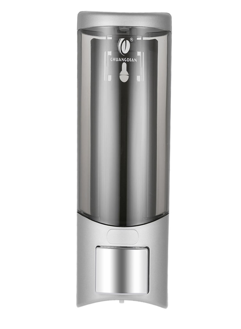 شوانجديان موزع صابون يدوي مثبت على الحائط بزجاجة واحدة وصندوق شامبو للحمام والمرحاض وسائل غسيل اليدين والشامبو وجل الاستحمام وموزع صابون سائل وموزع صابون وحامل 500 مل - Image 4