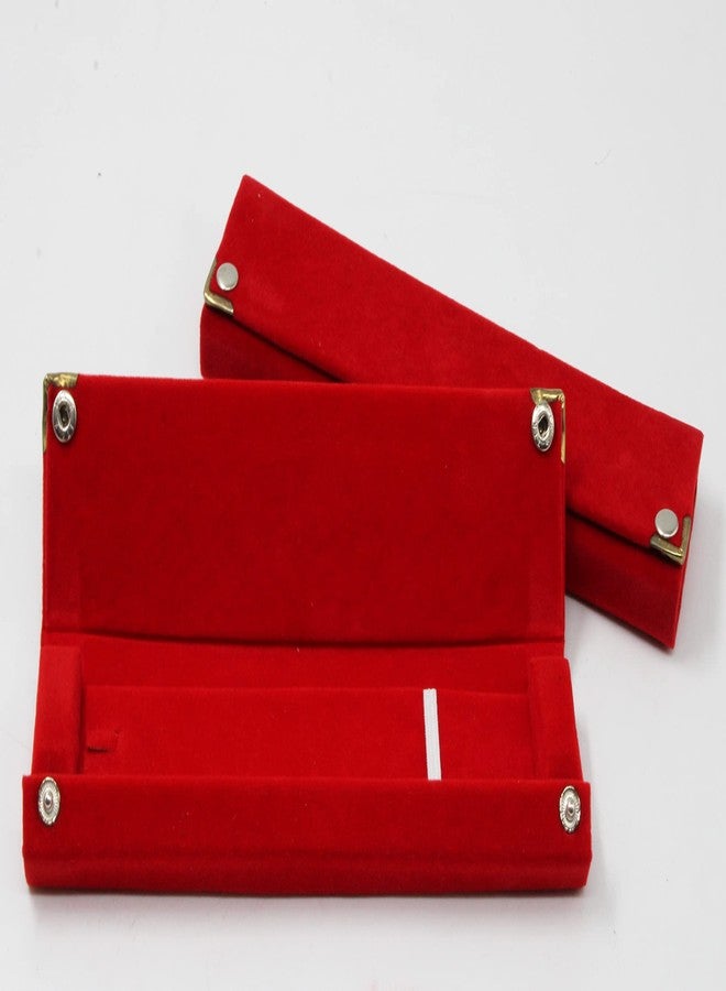 LUCES 12 Pieces Long Velvet Jewelry Chain Necklace Gift Box Set Bracelet Storage Case for Wedding Engagement Birthday Anniversary Maroon - Image 2