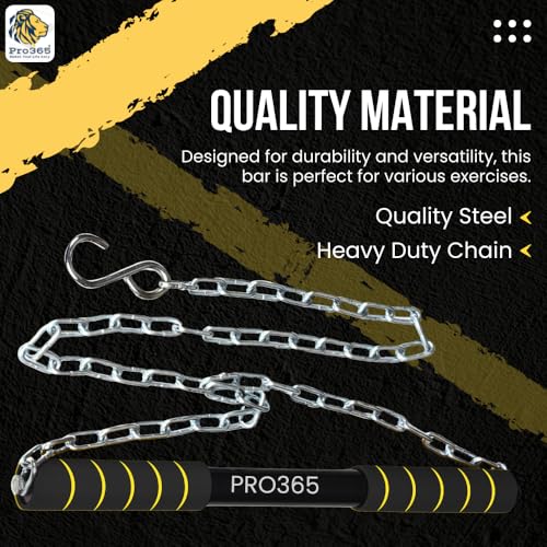 PRO365® Rotational Chin Up Bar SS Compound Material | Monkey Bar | Safe Cushioned Hand Grips | In Room Kids Hanging Rod | Height Growth | Heavy Duty Chain | Home Gym Equipment| 1 Year Brand Warranty - Image 5