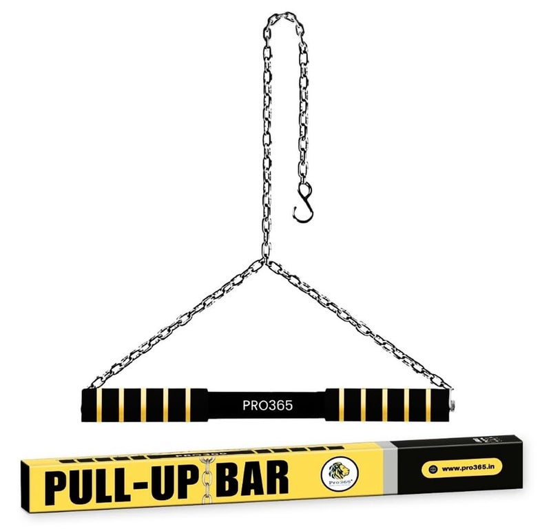 PRO365® Rotational Chin Up Bar SS Compound Material | Monkey Bar | Safe Cushioned Hand Grips | In Room Kids Hanging Rod | Height Growth | Heavy Duty Chain | Home Gym Equipment| 1 Year Brand Warranty - Image 1