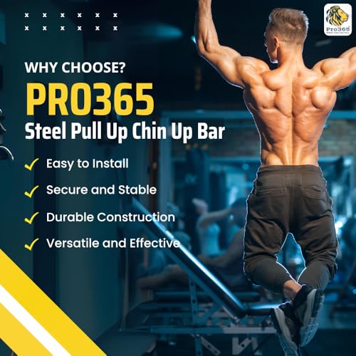 PRO365® Rotational Chin Up Bar SS Compound Material | Monkey Bar | Safe Cushioned Hand Grips | In Room Kids Hanging Rod | Height Growth | Heavy Duty Chain | Home Gym Equipment| 1 Year Brand Warranty - Image 3