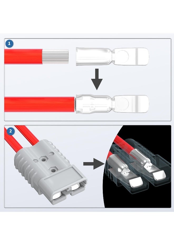 Generic 350 Amp Car Battery Cable Connector ,Battery Terminal Plug Connector Kit ,2/0AWG Battery Connectors Quick Connect for Car Winch Boat Forklift - 2PCS  - Image 1