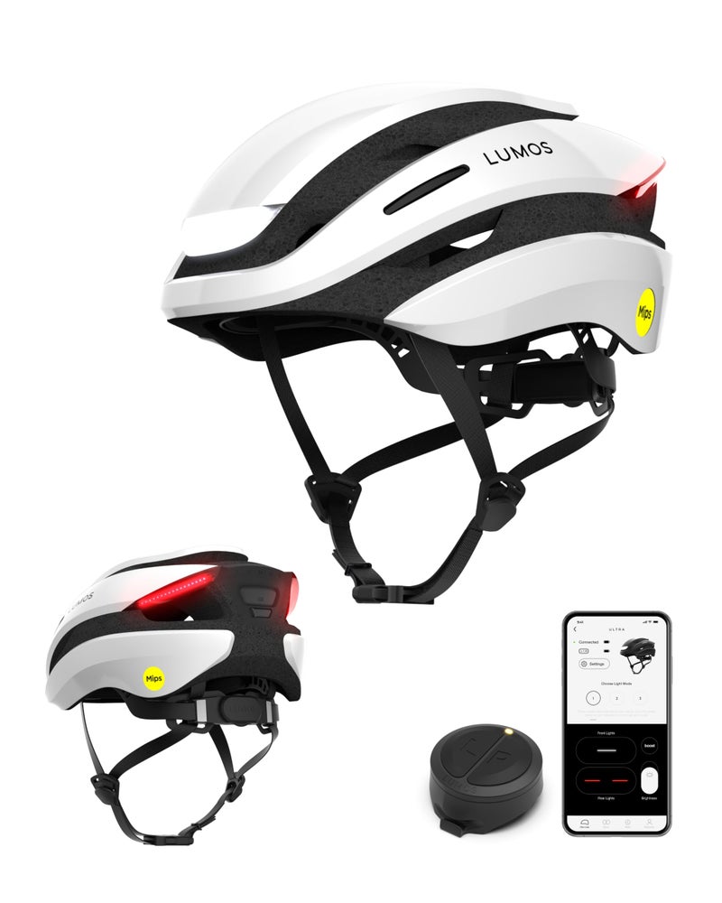 Lumos Ultra Smart Bike Helmet Customizable Front and Back LED Lights with Turn Signals Road Bicycle Helmets for Adults Men Women MIPS