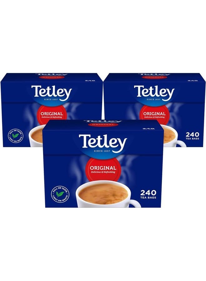 Tetley أكياس الشاي - 3 وحدات × 240 قطعة - Image 1