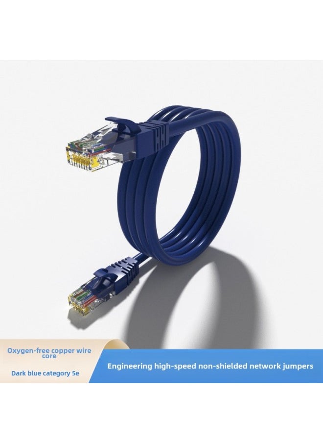 Generic Household Super Five Categories Six Categories Of Unshielded CAT5e/6 Finished Network Jumper Computer Network Cable UTP-Color:Category 5e Jumpers (dark Blue)-Line Length:0.5 M  - Image 1