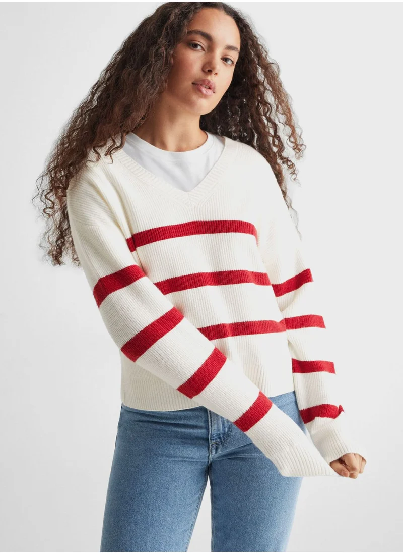 MANGO Youth Striped Sweater