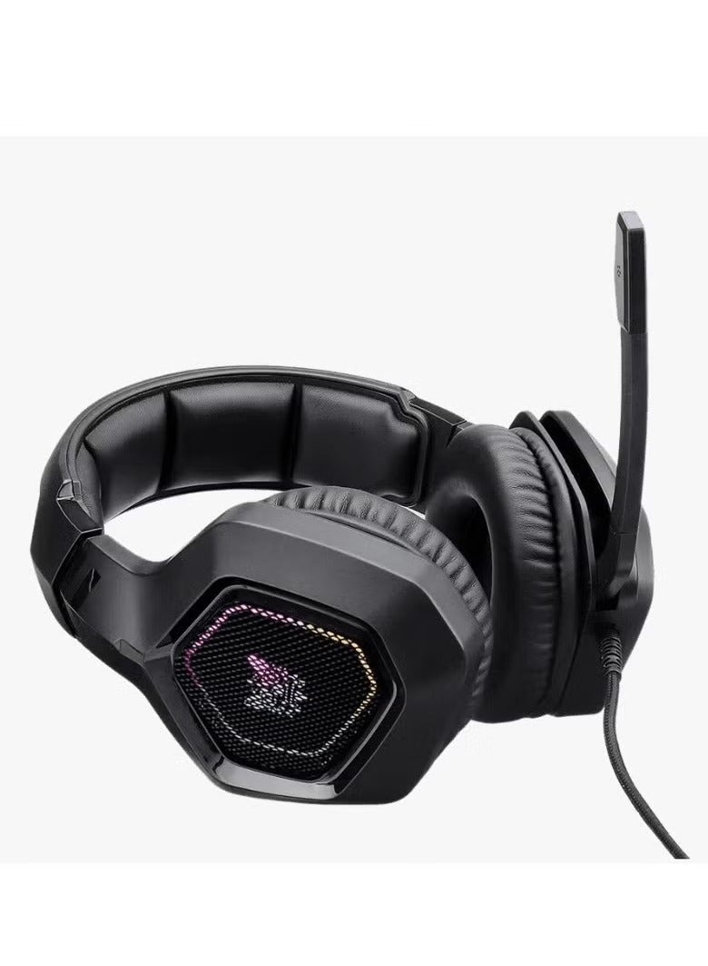 ELTRAZONE K10 Gaming Headphones – Premium Wired Over-Ear Headset with Noise-Canceling Microphone, RGB LED Lights, Comfortable Cushions, High-Quality Audio, Perfect for PC, PS4, Xbox, Mobile Gaming – Black  - Image 2