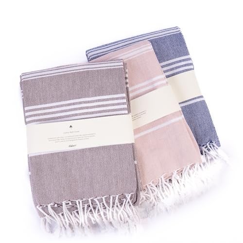 HABER Bath Towel Cotton, Ultra Soft & Highly Absorbent, Quick Dry Lightweight Luxury Towel for Bathroom, Spa & Travel (Pack of 1, Large Size 76x 152cm, Summer Friendly, Fast Drying) - Mixed Colours - Image 1