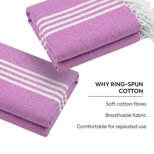 HABER Bath Towel Cotton, Ultra Soft & Highly Absorbent, Quick Dry Lightweight Luxury Towel for Bathroom, Spa & Travel (Pack of 1, Large Size 76x 152cm, Summer Friendly, Fast Drying) - Mixed Colours - Image 4