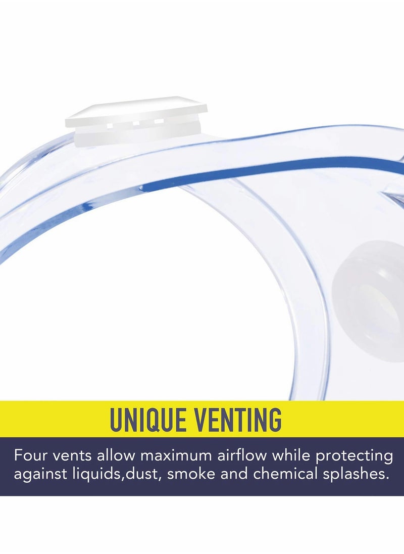 Generic - 5-Pack Clear Safety Goggles - Protective Eye Glasses for Construction and Work Safety, Ideal for Eye Protection in Various Environments. - Image 1
