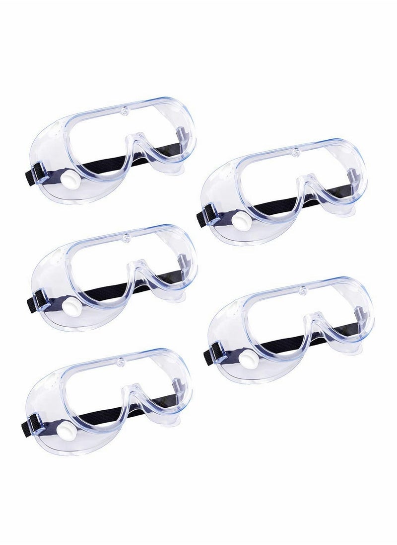 Generic - 5-Pack Clear Safety Goggles - Protective Eye Glasses for Construction and Work Safety, Ideal for Eye Protection in Various Environments. - Image 1
