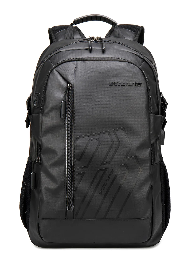 أركتيك هانتر حقيبة ظهر لاب توب للجنسين بسعة  لتر للسفر مع جيب لاب توب . بوصة وحقيبة ظهر أعمال بمنفذ  لشحن الباور بانك مقاومة للماء حقيبة مكتب فاخرة أسود