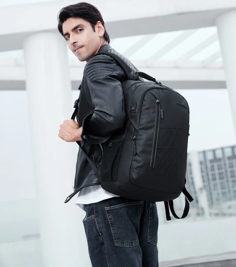 Arctic Hunter Laptop Backpack For Unisex 28L Travel Backpack with 15.6-inch Laptop Pocket Compartment Business Backpack with Power Bank USB Port Water Resistant Premium Office Backpack, B00387, black