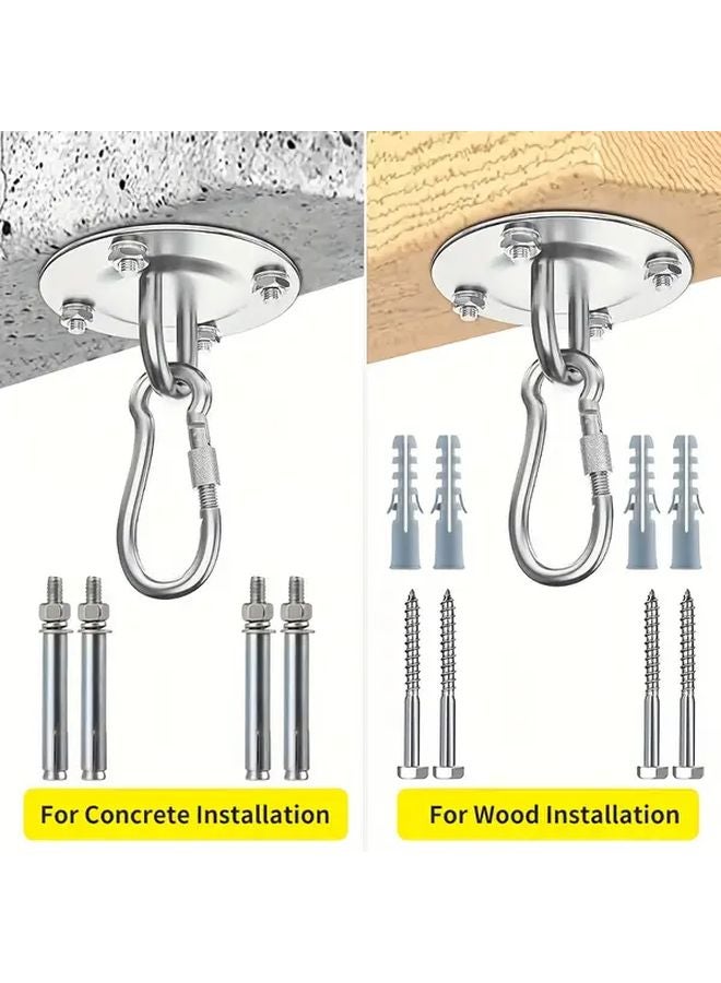 10 Piece Heavy Duty Stainless Steel Ceiling Hook Kit Rust Resistant High Load Capacity - Image 3