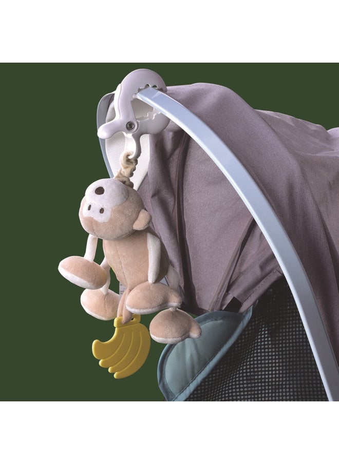 Generic - Baby Animal Plush Bed Hanging Toy Baby Trolley Hanging Pendant Soothing Teeth Gum Music Box Lala-Color:Cute Monkey Cheer - Image 1