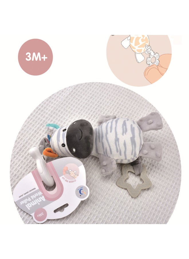 Generic - Baby Animal Plush Bed Hanging Toy Baby Trolley Hanging Pendant Soothing Teeth Gum Music Box Lala-Color:Cute Monkey Cheer - Image 1
