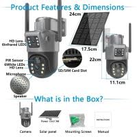 smars 4G Sim Enabled Solar Chargeable CCTV Security Camera HD Outdoor & Smart Cam with Voice Monitor, Cloud Storage, 360 Degree Rotate, PIR Detection & Smart IR Camera for Parking, Detection Alarm - Image 3