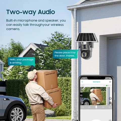 smars 4G Sim Enabled Solar Chargeable CCTV Security Camera HD Outdoor & Smart Cam with Voice Monitor, Cloud Storage, 360 Degree Rotate, PIR Detection & Smart IR Camera for Parking, Detection Alarm - Image 2