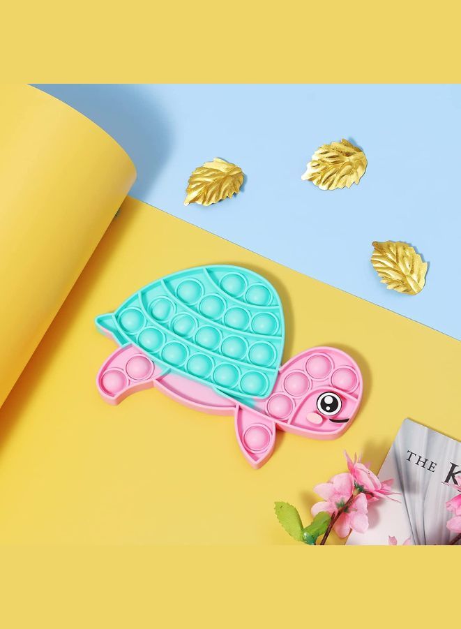 Push Pop Bubble Fidget Toy Silicone Animal Sensory Squeeze Toy Stress Relief Anti-Anxiety ADHD Autism Special Fidget Popper Gift for Kids and Adults Tortoise B  - Image 4